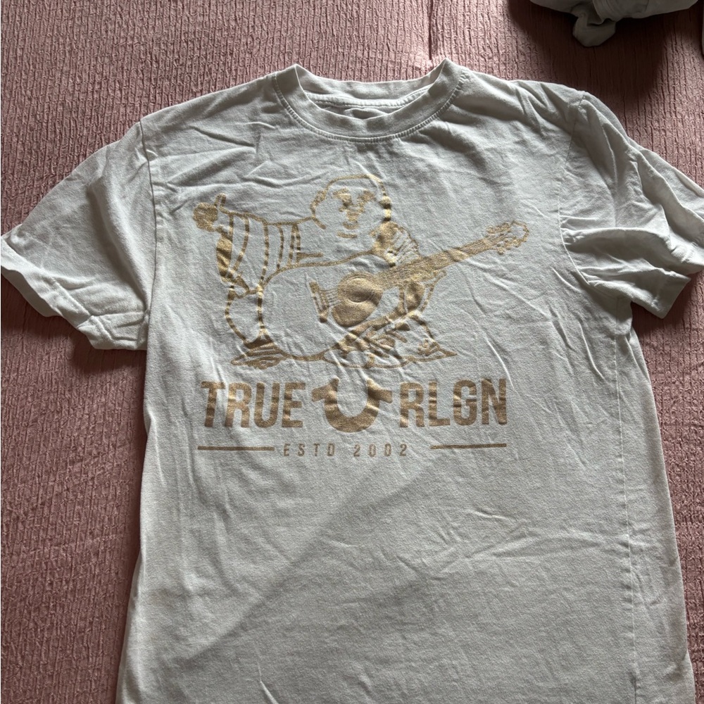 True Religion Tan Graphic Tee for Men
